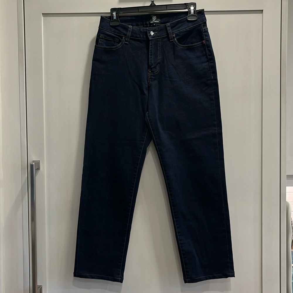 NWOT Pink Tartan dark blue denim straight leg jeans